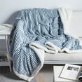 thumbnail image 1 of DISSA Sherpa Fleece Blanket Fuzzy Soft Throw Blanket Warm Cozy Blankets for Couch Sofa Bed(Blue, 60"x80"), 1 of 7