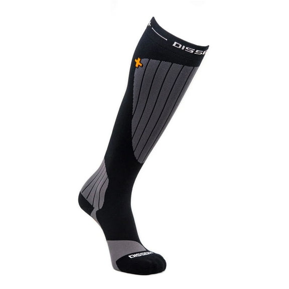 DISSENT Adult Unisex GFX Genuflex Compression Black/Gray Socks, Size: XS