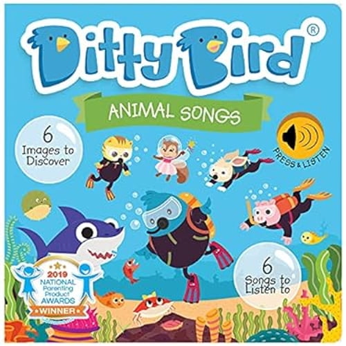 Pre-Owned Ditty Bird Animal Songs Interactive Sound Book for Toddlers 1- 3 Musical Books for 1 Year Old Baby Shark (Board book) 0648692736 9780648692737