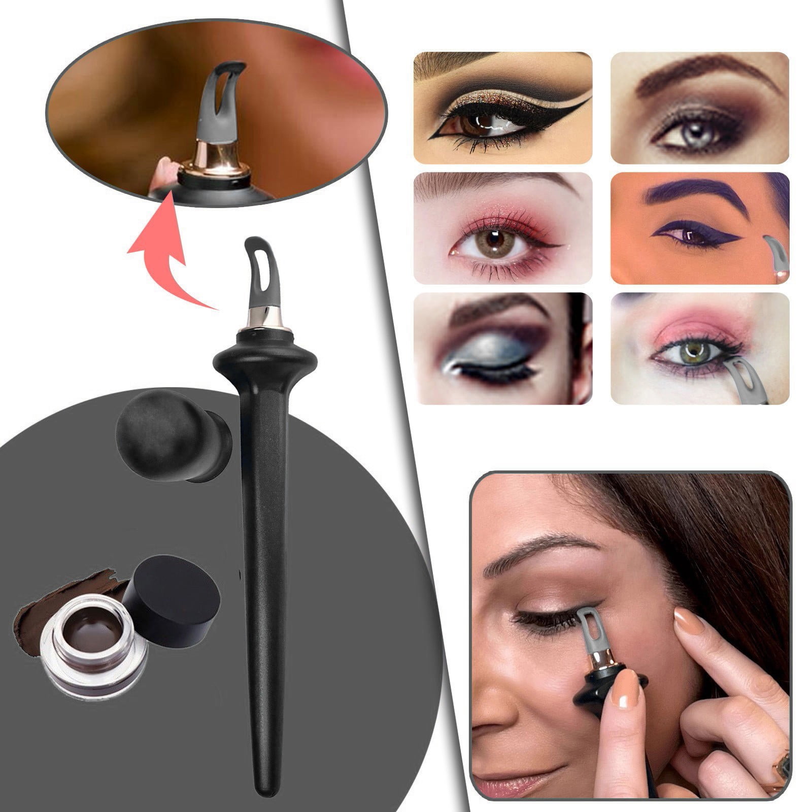 DIURYCE Makeup Tools Eye Liner Tools Easy Gel Reusable Silicone Eye Liner Brush Eye Liner For