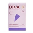 thumbnail image 1 of DIVA Cup - Medical Grade Silicone Cup for Period Care - Reusable Menstrual Cup - Up to 12 Hours of Continuous Wear - Model 0 (For Slim Vaginal Canals & First-Time Users), 1 of 9