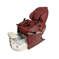thumbnail image 1 of DIVA Deluxe Pedicure Chair, Red Chair and White Tub, Stylish Pedicure Tub with Pipe-less Jet, Perfect for all Pedicure Spa, 1 of 3