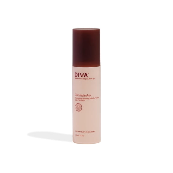 DIVA Refresher - Gentle & No-Rinse Spray Cleanser - Fragrance-Free & Plant-Based Formula - Helps Strengthen Moisture Barrier & Support Healthier Microbiome - 100 mL