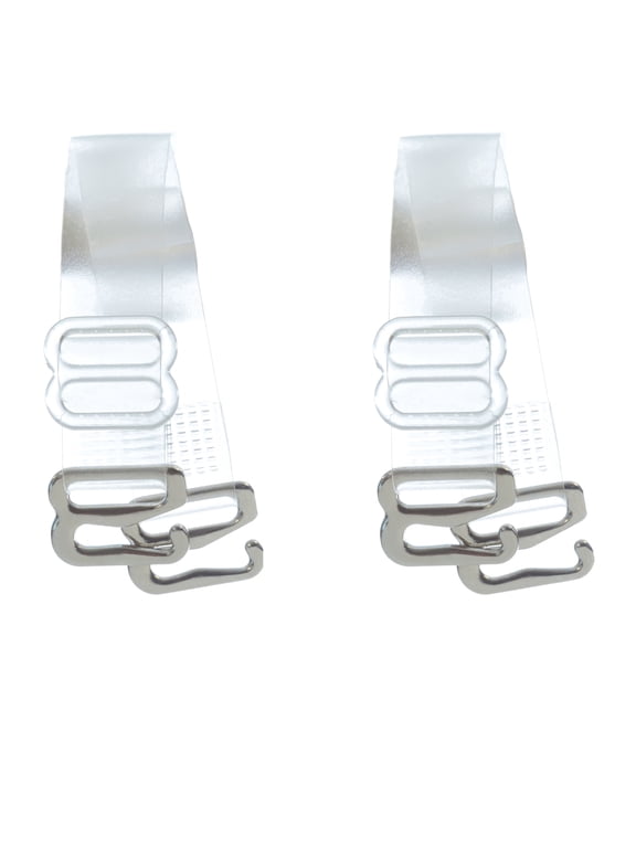 DIVA'S Bra Straps Clear 10mm Width Halter Style - 2 Individual Straps