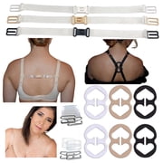 DIVAS Clear Bra Straps Adjustable Multiple Sizes-Plus Size Bra Straps Clips Holder
