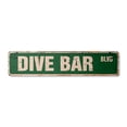thumbnail image 1 of DIVE BAR Vintage Plastic Street Sign bar pub neighborhood drink happy | Indoor/Outdoor |  24" Wide, 1 of 4