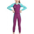 thumbnail image 1 of DIVE & SAIL Kids One Piece Long Sleeve Swimsuit Sun Protection Sunsuit Wetsuit, 1 of 13