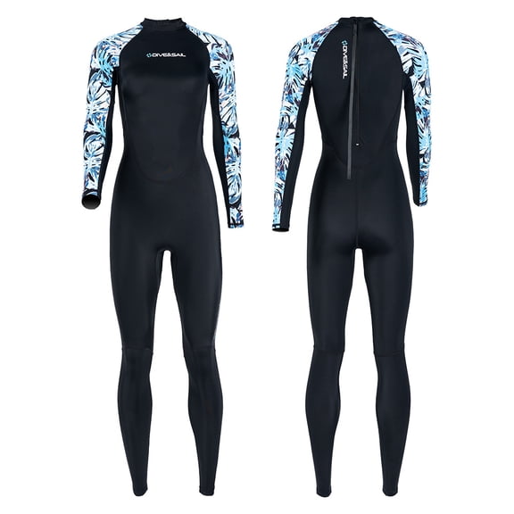 DIVE&SAIL Women's Full Body Wetsuit Surf Suit UPF50+ Ice-Sense Sunscreen Jellyfish Suit Antibacterial Fabric Four-Way Stretch Plus Size (Black, M)[cite: 1]