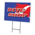 thumbnail image 1 of DIVE SHOP 12"x16" Yard Sign & Stake | Advertise Your Business | Stake Included Image On Front Only | Made in The USA, 1 of 3