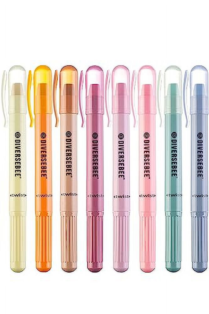 DIVERSEBEE Bible Highlighters and Pens No Bleed, 8 Pack Assorted Colors