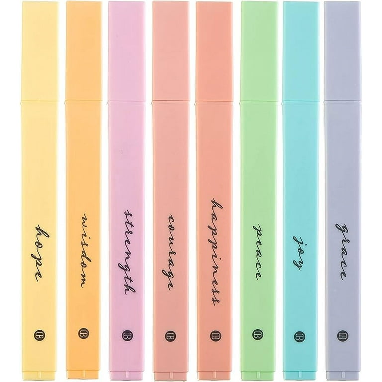 DIVERSEBEE Bible Highlighters with Soft Chisel Tip, 8 Pack Assorted Colors  Pens No Bleed, Quick Dry Set, Cute Aesthetic Markers, Bible Study  Journaling Supplies and Accessories (Pastel) 