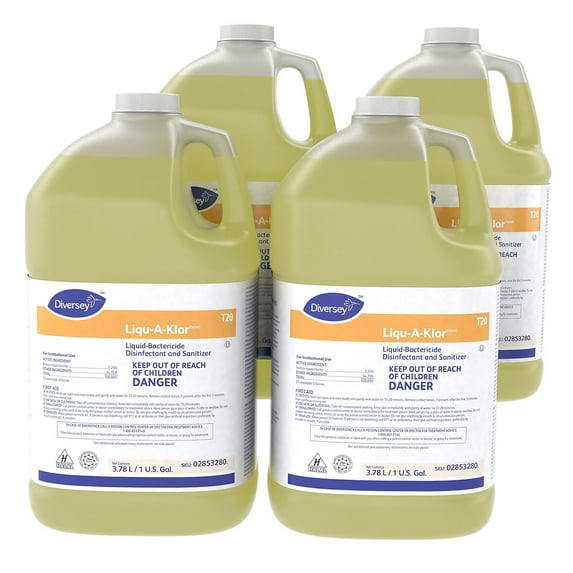 DIVERSEY 02853280. Food Service Sanitizer , 1 gal. Jug , Unscented ,