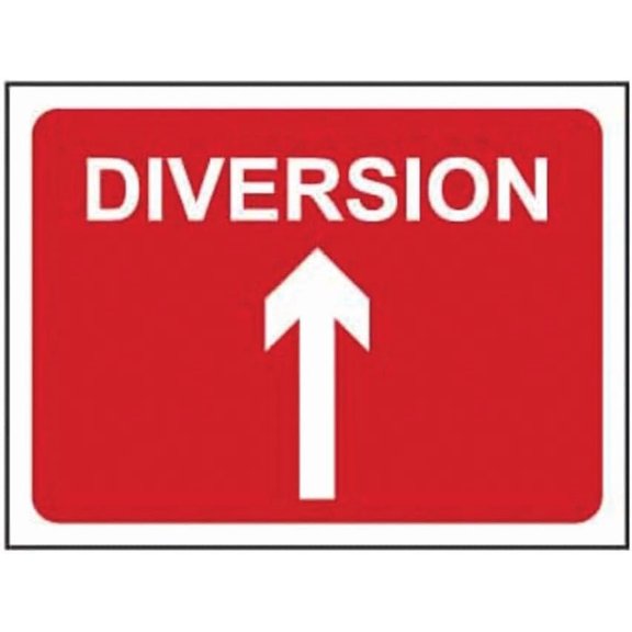 DIVERSION UP ARROW Site Safety Metal Sign 12x16 Inch Notice Danger Warning Caution for Outdoor & Indoor