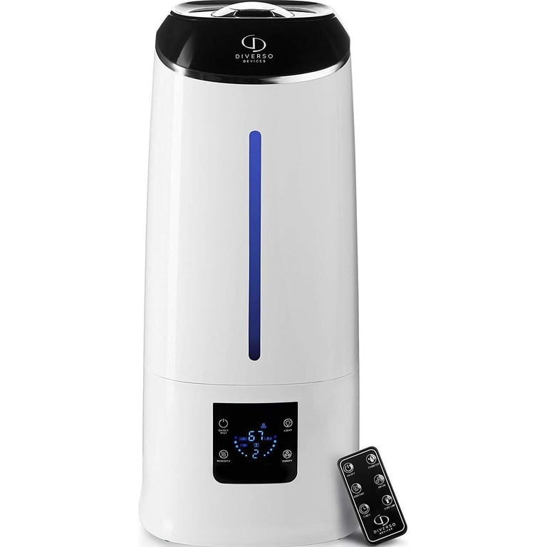DIVERSO Remote Controlled Cool Mist Humidifier with LED Display