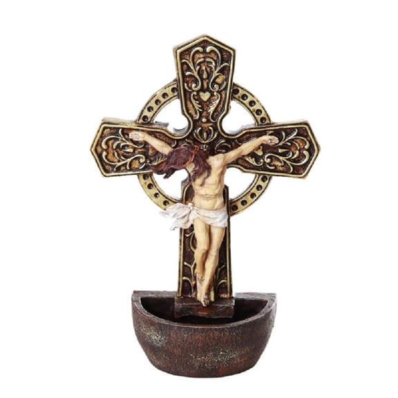 DIVINITY COLLECTION Crucifix Holy Font Figurine