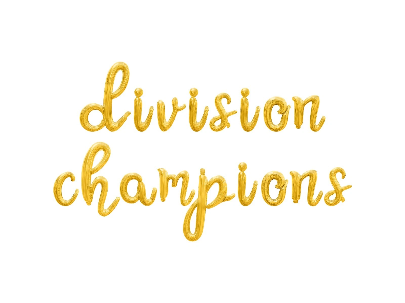 Winner Cursive DIVISION CHAMPIONS Cursive Letter Balloon Banner - Winner's Party ...