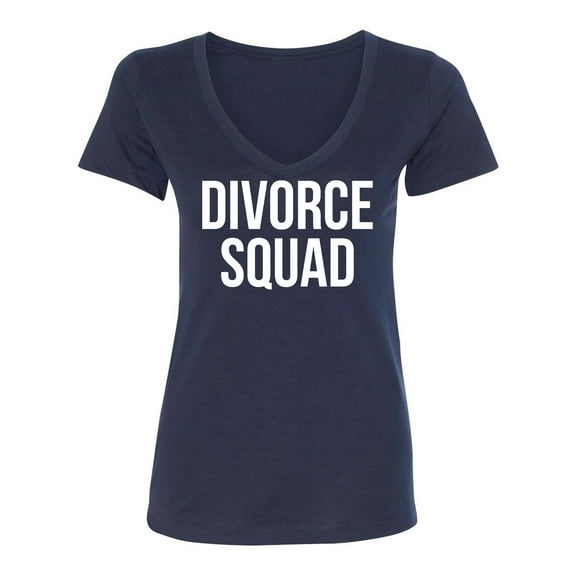 DIVORCE SQUAD Womens V-Neck T-Shirt