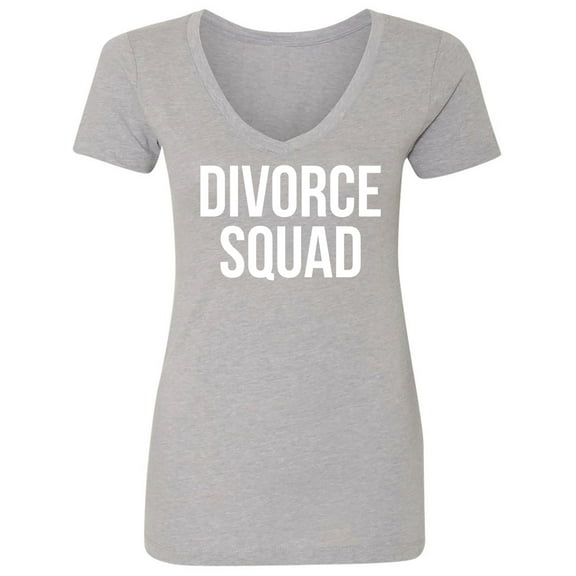 DIVORCE SQUAD Womens V-Neck T-Shirt