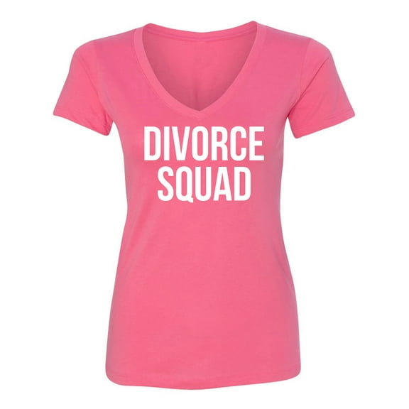 DIVORCE SQUAD Womens V-Neck T-Shirt