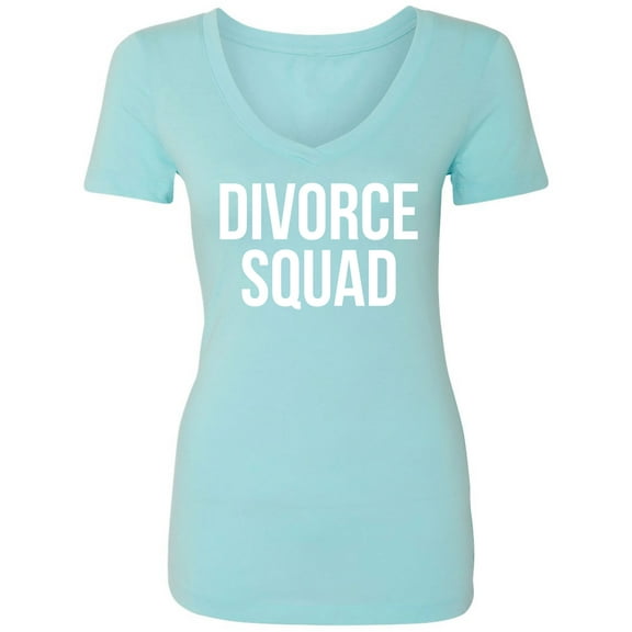 DIVORCE SQUAD Womens V-Neck T-Shirt