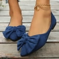 thumbnail image 1 of DIVVce Bow Pointed Toe Flats For Women Fabric Comfortable Slip On Casual Lightweight Dressy Footwear, 1 of 7