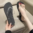 thumbnail image 1 of DIVVce Clear Strap Flip Flops For Women Open Toe Slip On Comfort Casual Summer Footwear, 1 of 7
