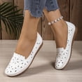 thumbnail image 1 of DIVVce Crochet Lace Ballet Flats For Women Round Toe Comfortable Slip On Breathable Footwear, 1 of 8