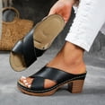 thumbnail image 1 of DIVVce Cutout Crisscross Block Heel Mules For Women Open Toe Slip On Comfort Casual Dress Footwear, 1 of 8