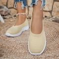 thumbnail image 1 of DIVVce Knit Slip On Shoes For Women Round Toe Comfortable Breathable Lightweight Casual Footwear, 1 of 7