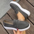 thumbnail image 1 of DIVVce Loafers For Women Suede Round Toe Comfortable Slip On Casual Lightweight Footwear, 1 of 7
