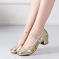 thumbnail image 1 of DIVVce Mesh Mary Jane Heels For Women Round Toe Adjustable Buckle Comfortable Block Heel Footwear, 1 of 7
