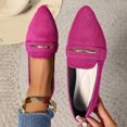 thumbnail image 1 of DIVVce Pointed Toe Flats For Women Fabric Gold Bar Detail Comfortable Slip On Casual Footwear, 1 of 7
