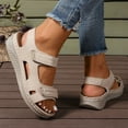 thumbnail image 1 of DIVVce Sandals For Women Adjustable Hook Loop Strap Comfortable Platform Non Slip Summer Daily Footwear, 1 of 5