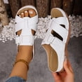 thumbnail image 1 of DIVVce Slide Sandals For Women Cross Stitch Open Toe Comfortable Non Slip Casual Summer Daily Footwear, 1 of 8