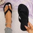 thumbnail image 1 of DIVVce Suede Flip Flops For Women Open Toe Slip On Comfortable Casual Summer Footwear, 1 of 8
