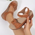 thumbnail image 1 of DIVVce Wedge Sandals For Women Adjustable Strap Open Toe Comfortable Non Slip Casual Summer Footwear, 1 of 8
