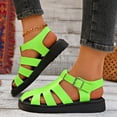 thumbnail image 1 of DIVVce Woven Platform Gladiator Sandals For Women Open Toe Adjustable Buckle Comfort Footwear, 1 of 8