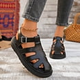 thumbnail image 1 of DIVVce Woven Platform Gladiator Sandals For Women Open Toe Adjustable Buckle Comfort Footwear, 1 of 8