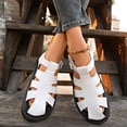 thumbnail image 1 of DIVVce Woven Platform Gladiator Sandals For Women Open Toe Adjustable Buckle Comfort Footwear, 1 of 8