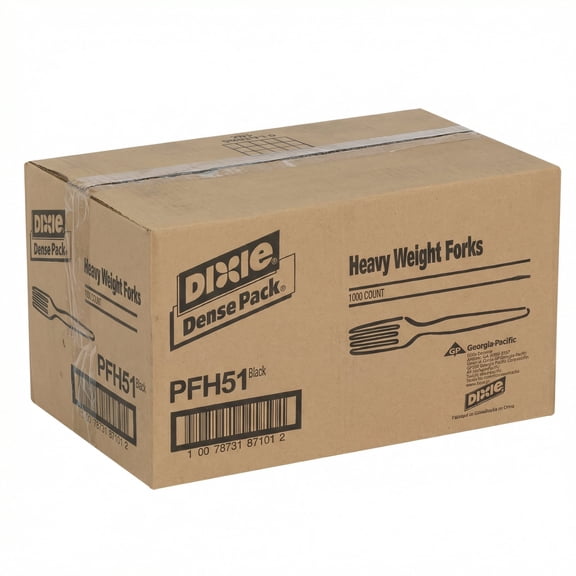 DIXIE 1000 Count Heavy Weight Polypropylene Fork Black (PFH51)