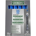 thumbnail image 1 of DIXON Industrial RediMark Permanent Markers, Chisel Point, Metal Barrel, Box of 12 Markers, Blue 87180, 1 of 2