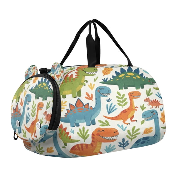 DIXRUYEE -43-dinosaurs Scale Duffel Bag With Ventilated Shoe Pocket & Adjustable Strap for Gym, Dance & Travel