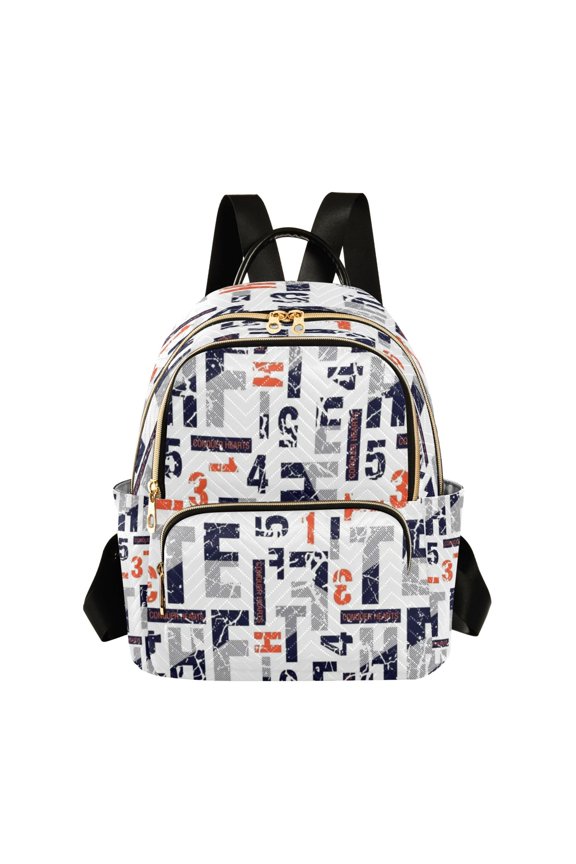 Backpack Casual Distressed Typo Bags