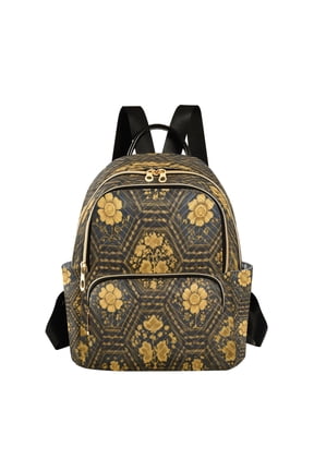 Backpack Casual Golden Hex Tapestry Bags