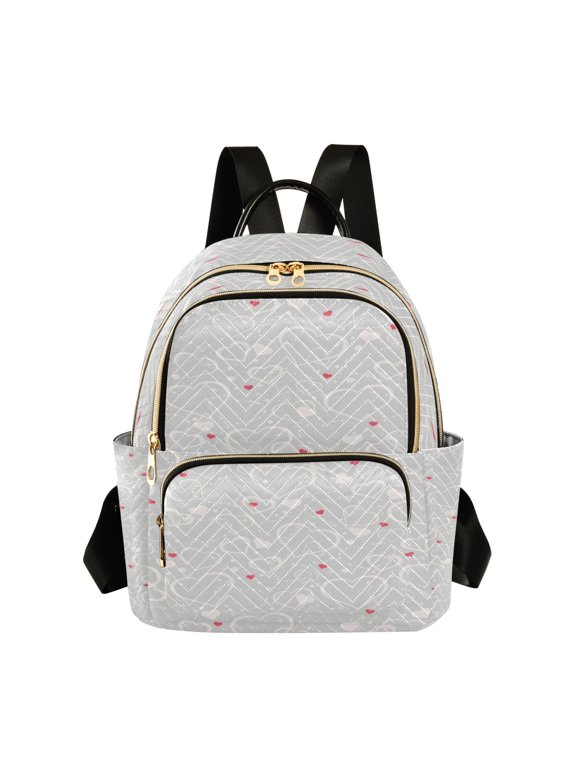 Backpack Casual Gray Heart Bags