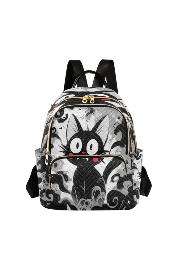 Backpack Casual Midnight Black Cat Bags
