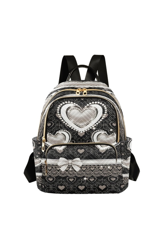 Backpack Casual Pearl Heart Bags