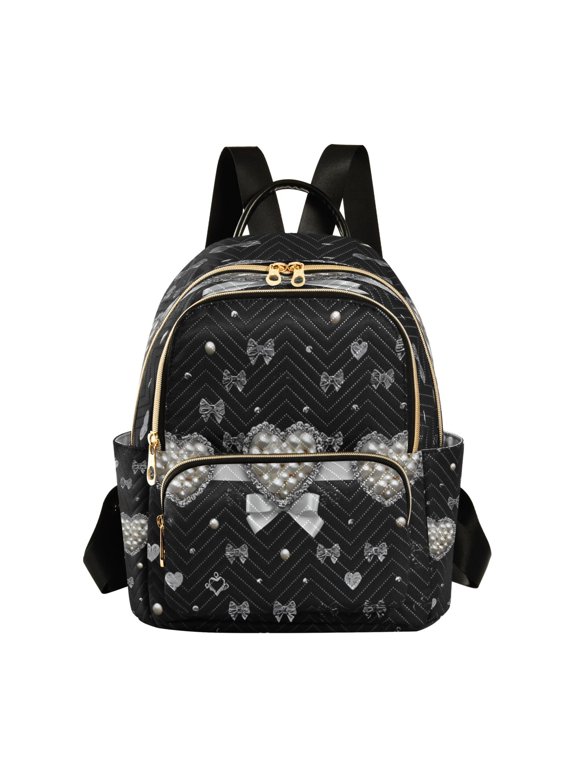 Backpack Casual Pearl Heart Bows Bags