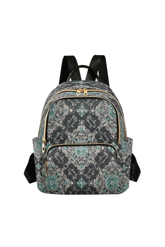 Backpack Casual Turquoise Moroccan Tile Bags