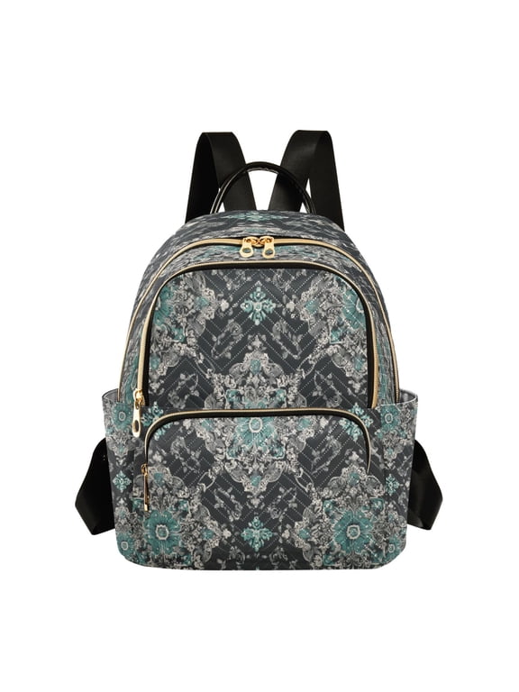 Backpack Casual Turquoise Moroccan Tile Bags